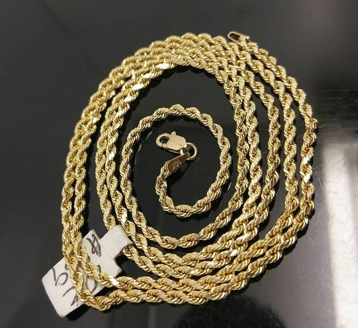 10k 2.5mm Rope Gold Last supper Charm Pendant Chain 18" 20" 22" 24" 26"