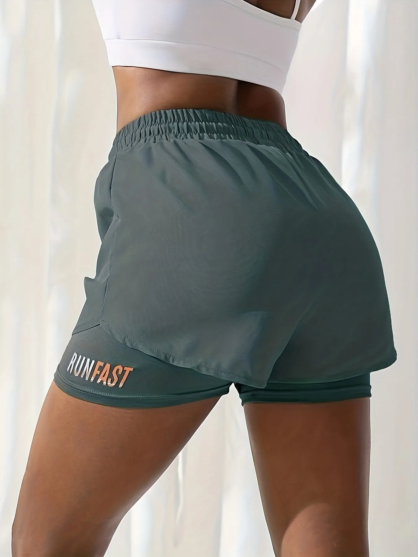 2 In 1 Quick Dry Women's Sport Shorts