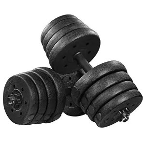 30KG Dumbbells Set, A Pairs Adjustable Dumbbells Weight Set Non-slip Fitness Dumbbells Set with Connecting Rod Used as Barbell for Men and Women Gym Home Workout Training