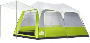 8/10 Person Camping Tent, Pop-Up Family Tent for Instant Easy Setup, Spacious Interior, Includes Rainfly, Room Divider, Carry Bag, Backpacking Tents for Camping, Hiking, Sleepovers