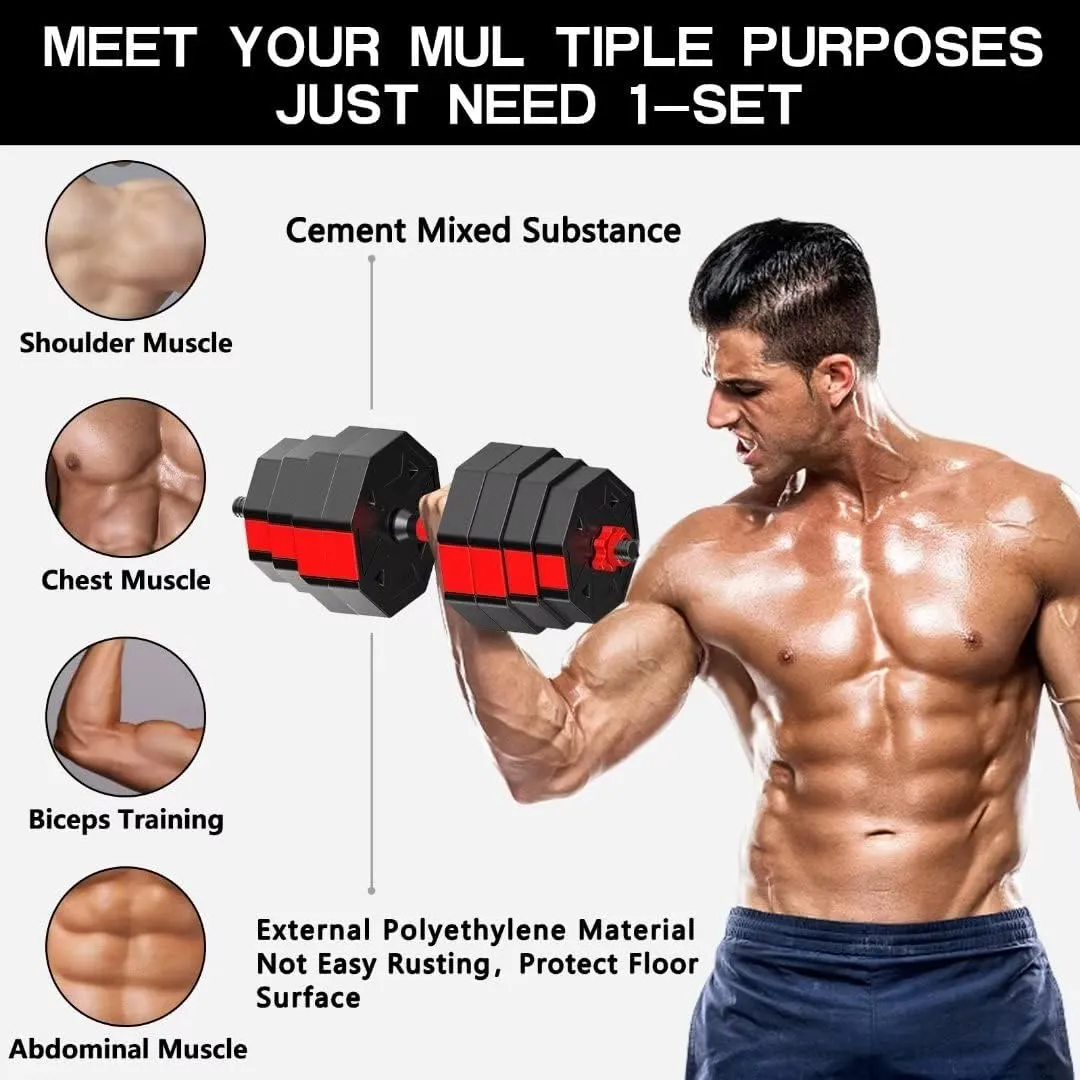 Adjustable Weights Dumbbells Set, 20/30/40/60/80lbs Non-Rolling