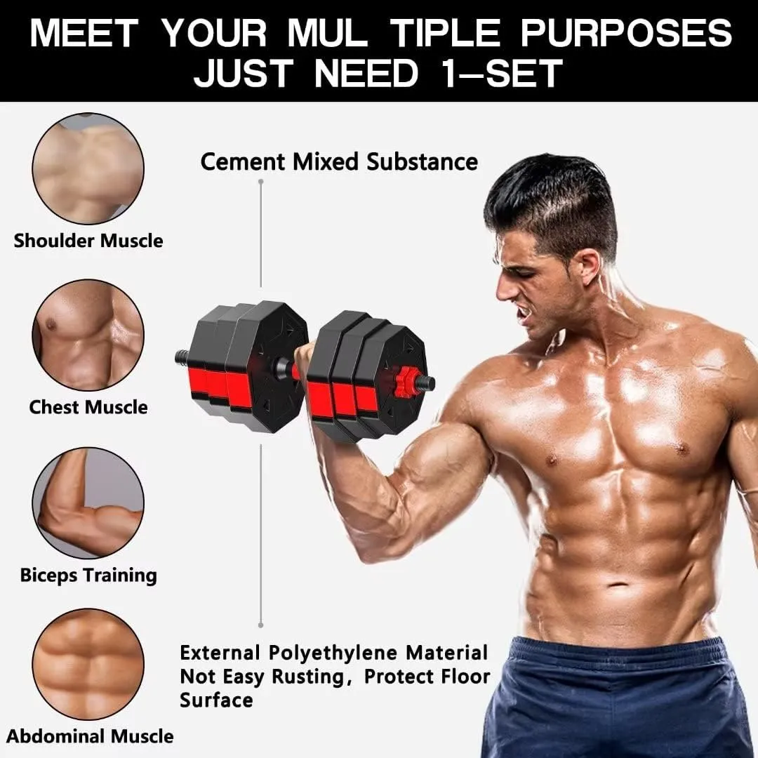 Adjustable Weights Dumbbells Set, 20/30/40/60/80lbs Non-Rolling