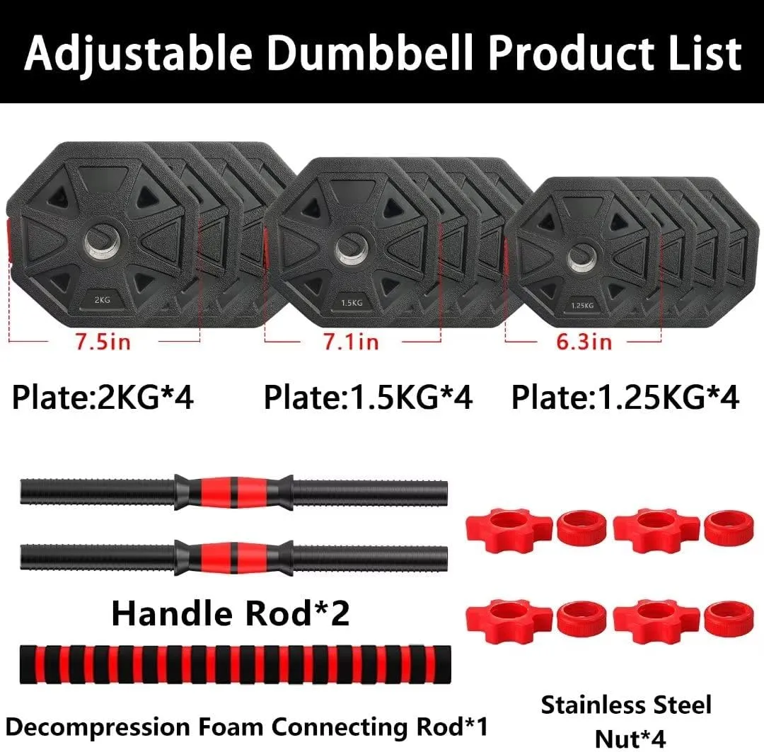Adjustable Weights Dumbbells Set, 20/30/40/60/80lbs Non-Rolling