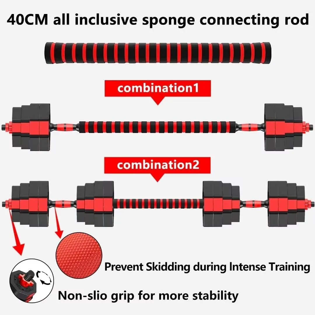 Adjustable Weights Dumbbells Set, 20/30/40/60/80lbs Non-Rolling