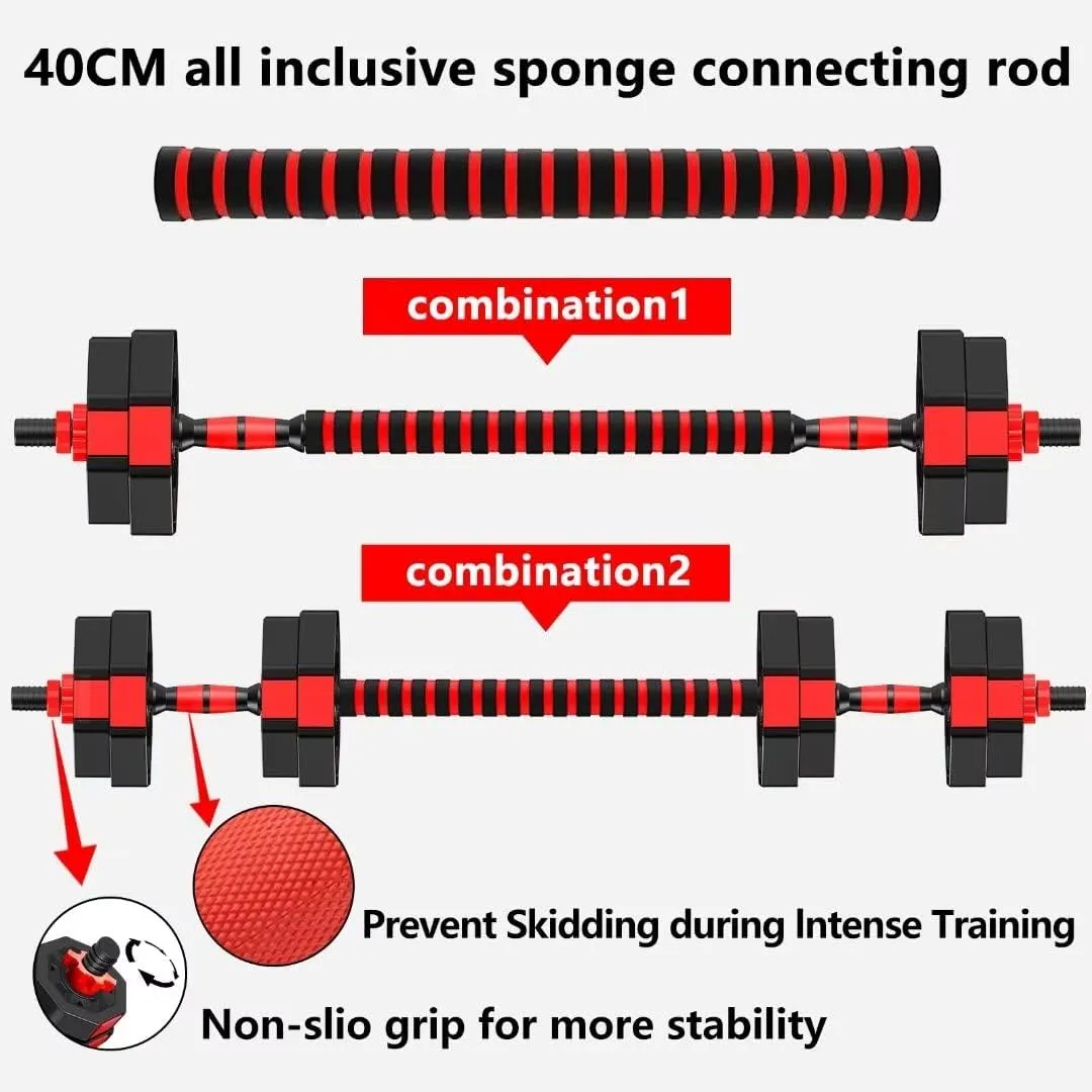 Adjustable Weights Dumbbells Set, 20/30/40/60/80lbs Non-Rolling