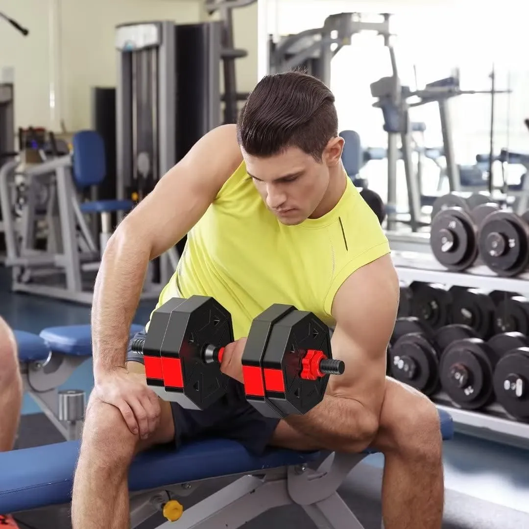 Adjustable Weights Dumbbells Set, 20/30/40/60/80lbs Non-Rolling