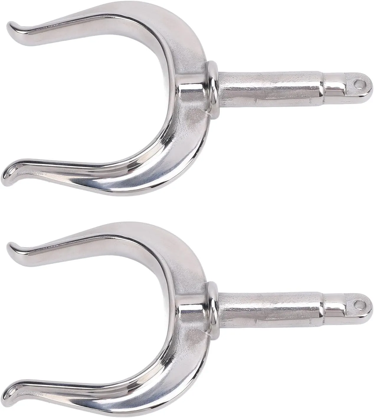 AYNEFY Universal Fit 1/2in Shaft 316 Stainless Steel Oarlock Offers High Strength Propulsion for Boats, Yachts, 2PCS for Water Rafts, Lifeboats, 1/2 Inch Shaft Size