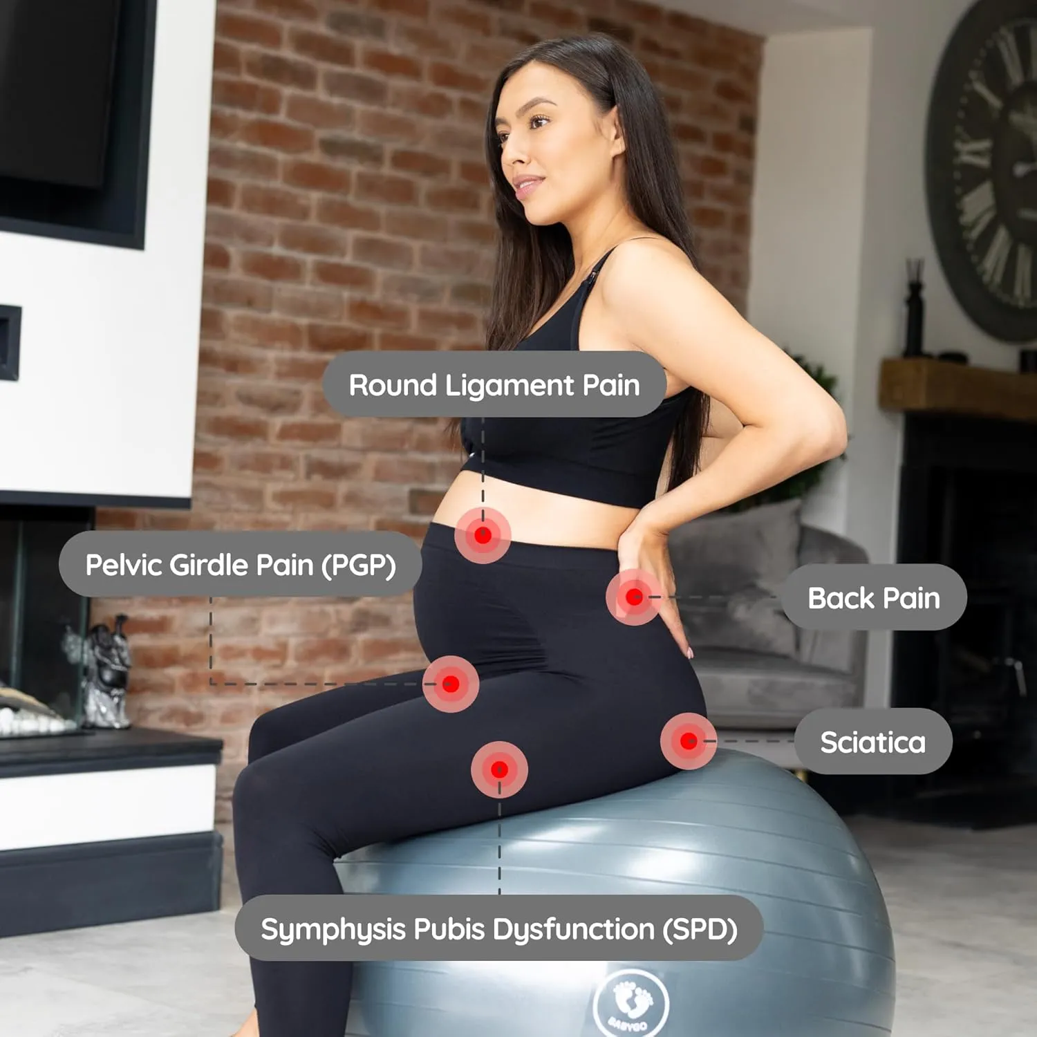 BABYGO Birthing Ball for Pregnancy & Labor   Our Award Winning Book - Exercise, Birth & Recovery Plan, 5X Stronger Than a Yoga Ball with Eco Friendly Material