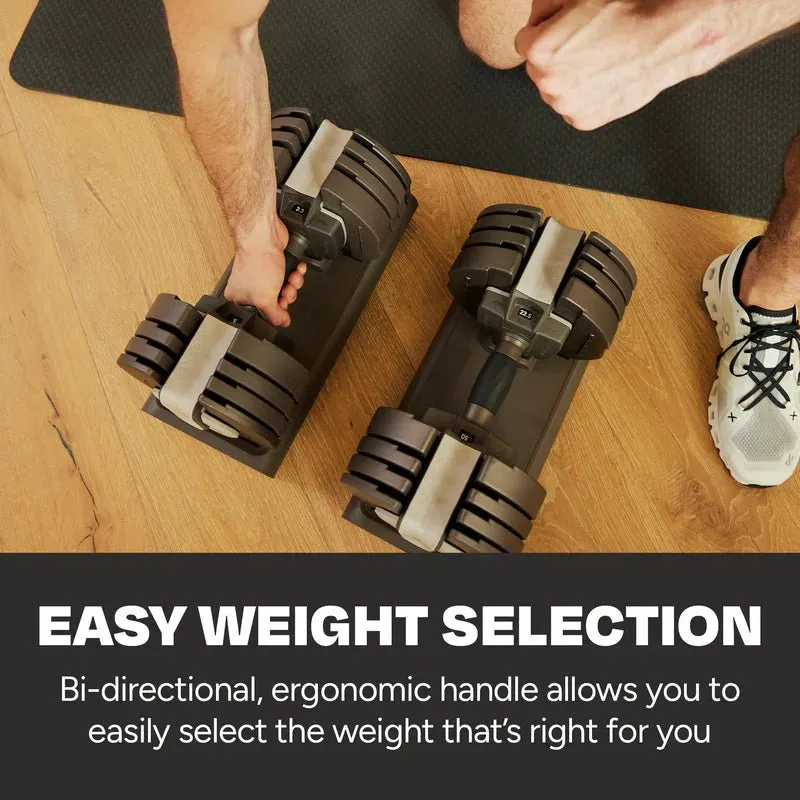 CENTR Smart Stack 50LB Adjustable Dumbbell Pair