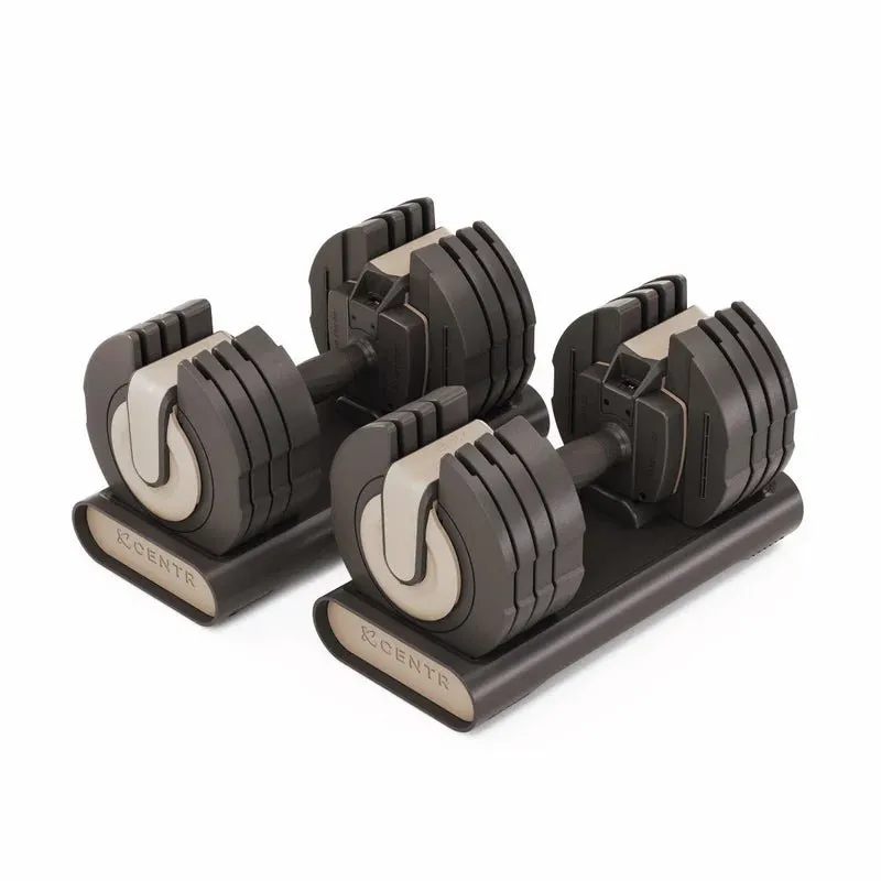 CENTR Smart Stack 50LB Adjustable Dumbbell Pair