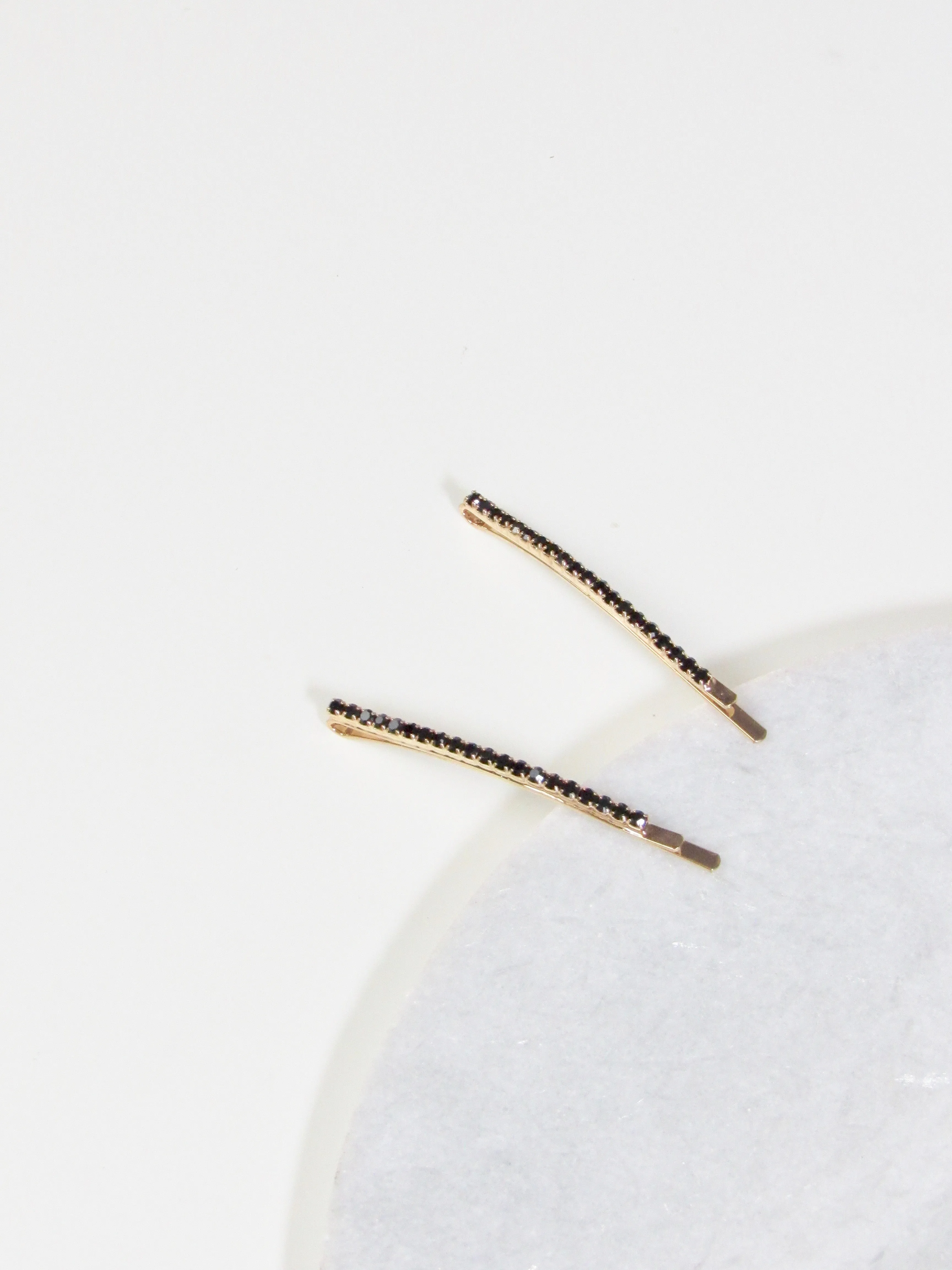 Dainty Fine Crystal 14k Gold Bobby Pin