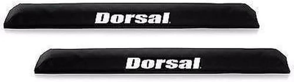 DORSAL Aero Roof Rack Pads for Crossbars - Set of 2 for Surfboards Kayaks SUP Snowboards Paddleboard and Canoe Polyester 20" Inch Thule Yakima Style (Wide) Black