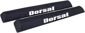 DORSAL Aero Roof Rack Pads for Crossbars - Set of 2 for Surfboards Kayaks SUP Snowboards Paddleboard and Canoe Polyester 20" Inch Thule Yakima Style (Wide) Black
