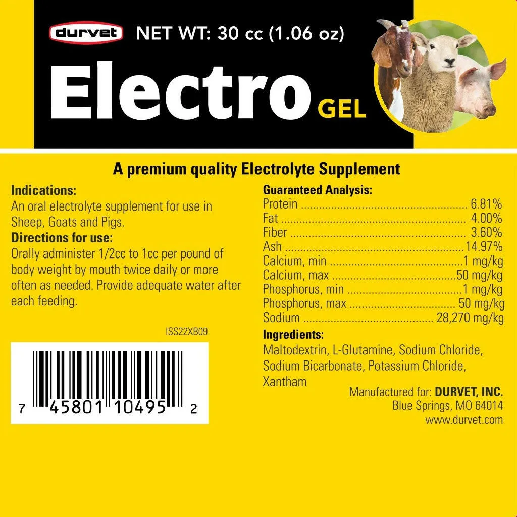 Durvet Electro Gel Electrolyte Supplement (30 ml)
