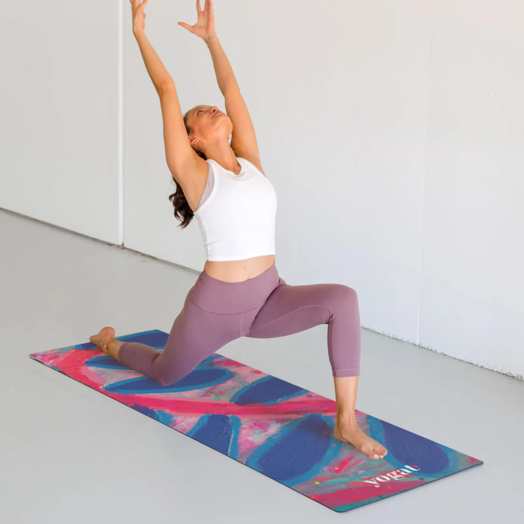Eco-Friendly Yoga Mat - Blue Petals