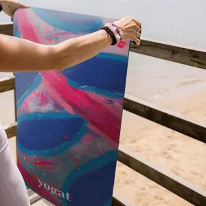 Eco-Friendly Yoga Mat - Blue Petals