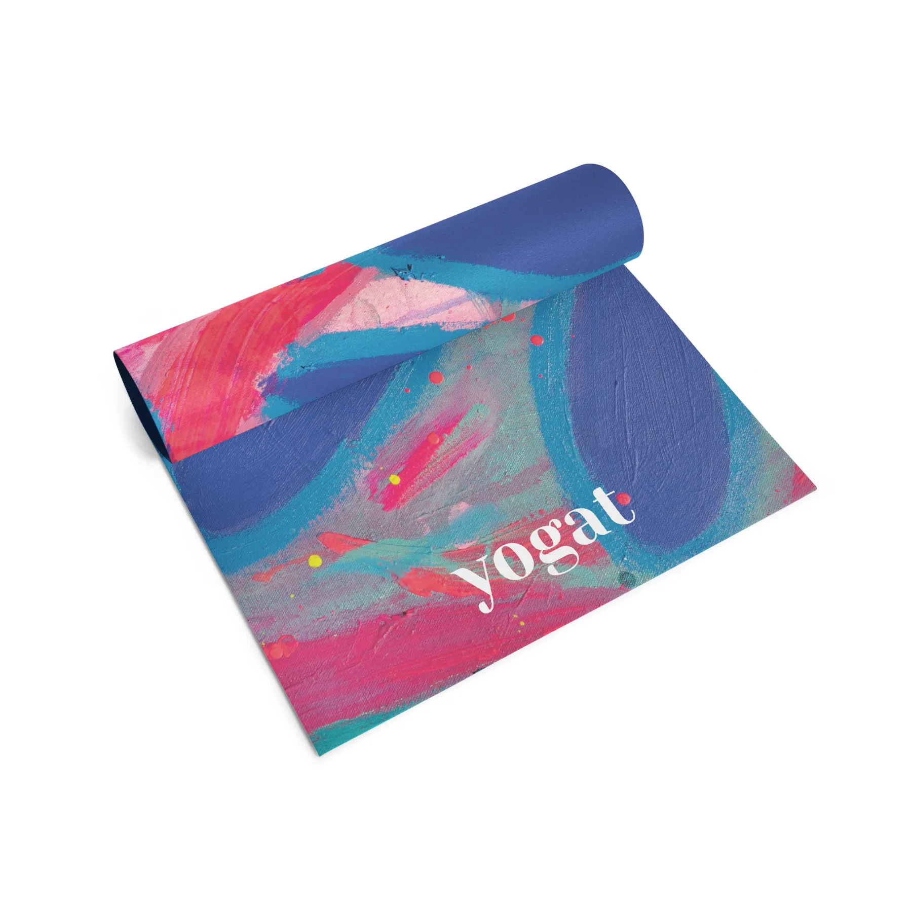 Eco-Friendly Yoga Mat - Blue Petals