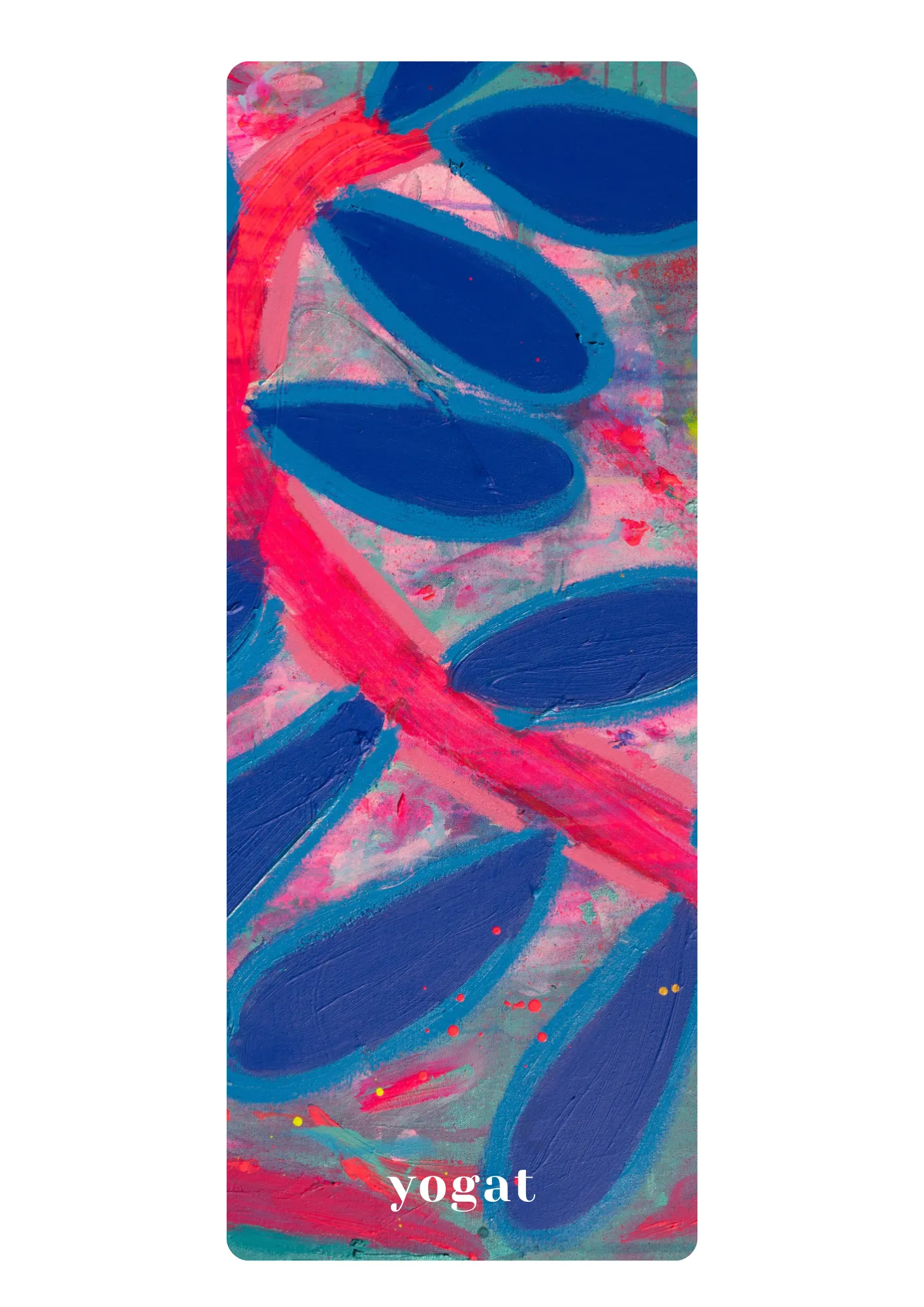 Eco-Friendly Yoga Mat - Blue Petals