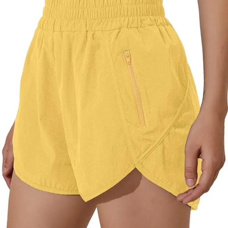 Elastic Band Running Shorts – Quick-Dry with Secure Pocket