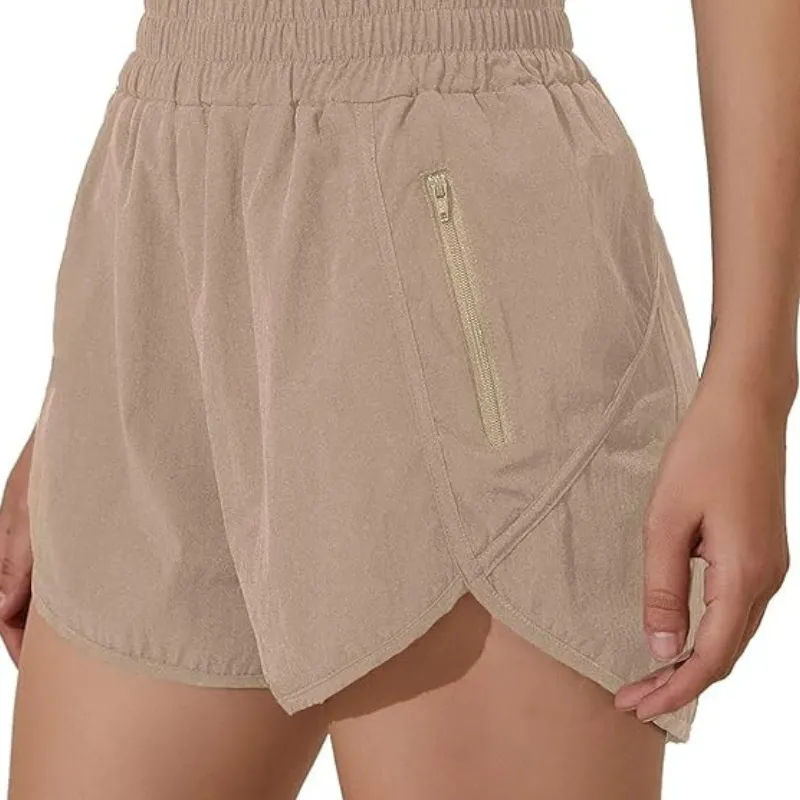 Elastic Band Running Shorts – Quick-Dry with Secure Pocket