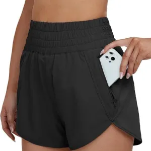 Elastic Band Running Shorts – Quick-Dry with Secure Pocket