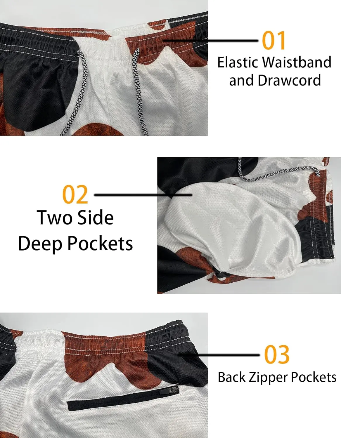 feelacle Mens Swim Trunks 9 Inch Inseam Board Shorts Beach Swimwear Bathing Suit with Compression Liner and Pockets