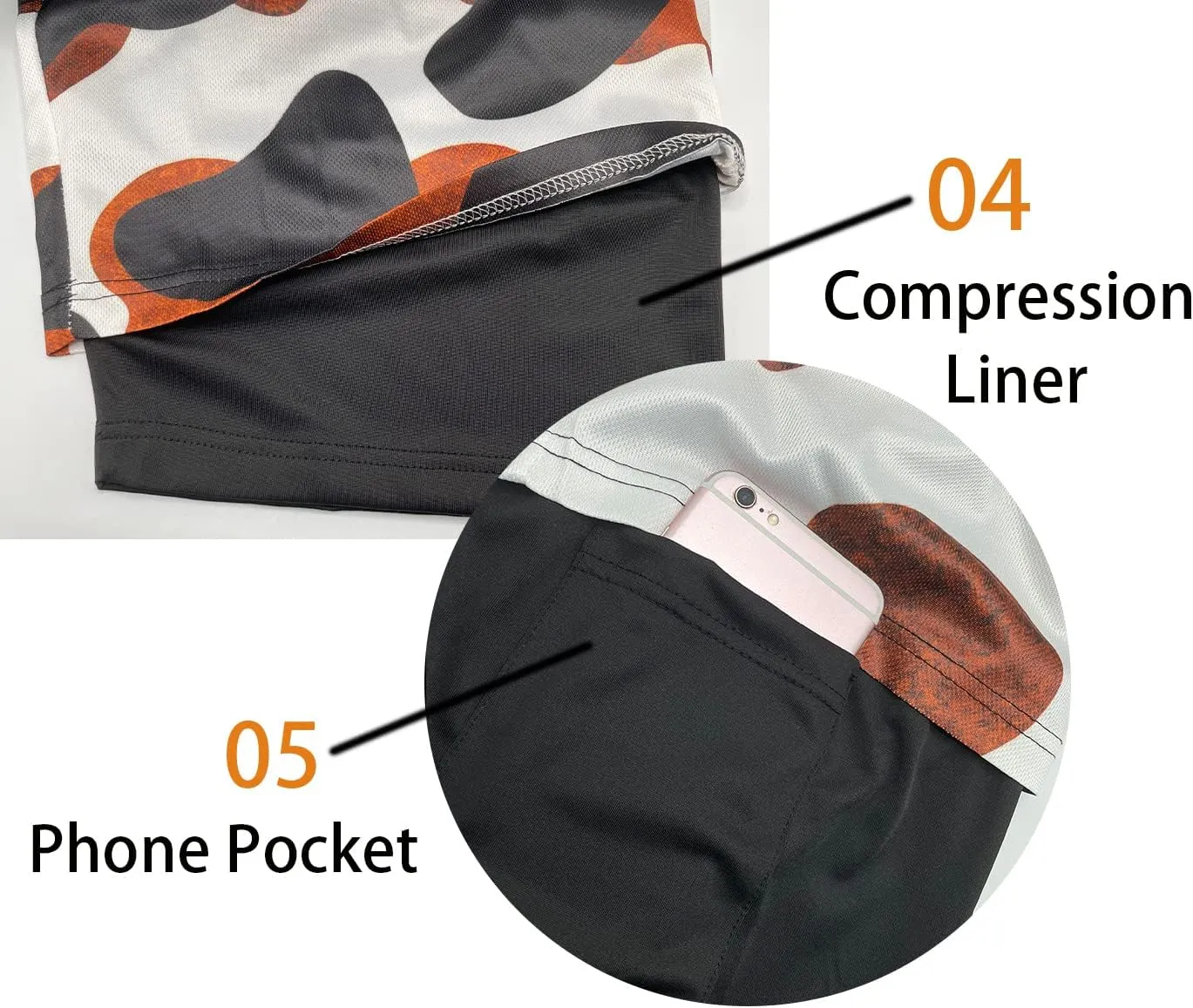 feelacle Mens Swim Trunks 9 Inch Inseam Board Shorts Beach Swimwear Bathing Suit with Compression Liner and Pockets