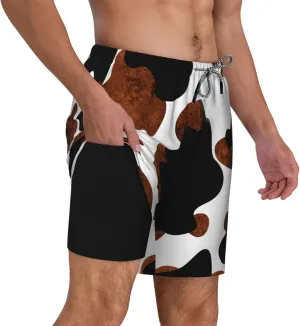 feelacle Mens Swim Trunks 9 Inch Inseam Board Shorts Beach Swimwear Bathing Suit with Compression Liner and Pockets