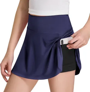 FitsT4 Sports Girls Swim Skirts with Pocket UPF 50  Swimming Bottom Kids Bathing Skort for Surfing Beach Volleyball