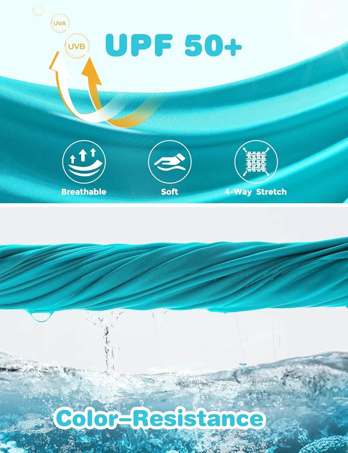 FitsT4 Sports Girls Swim Skirts with Pocket UPF 50  Swimming Bottom Kids Bathing Skort for Surfing Beach Volleyball
