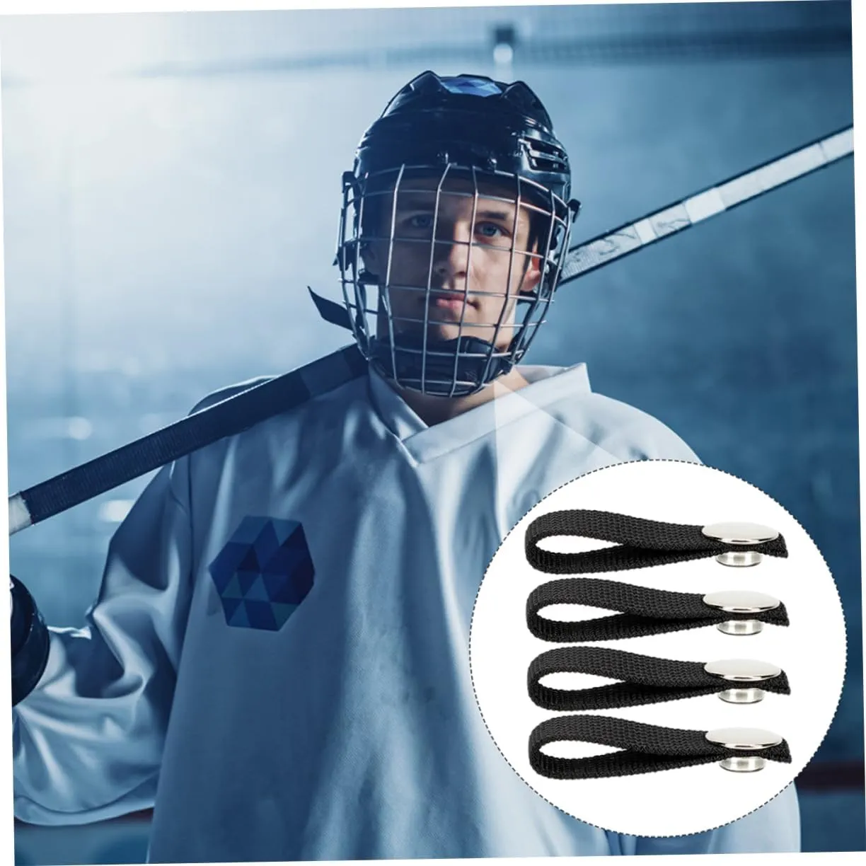 Gatuida Hockey Helmet Chin Strap 3 Pairs Detachable Chin Straps for Sports Helmets Aluminum Polyester Secure Fit