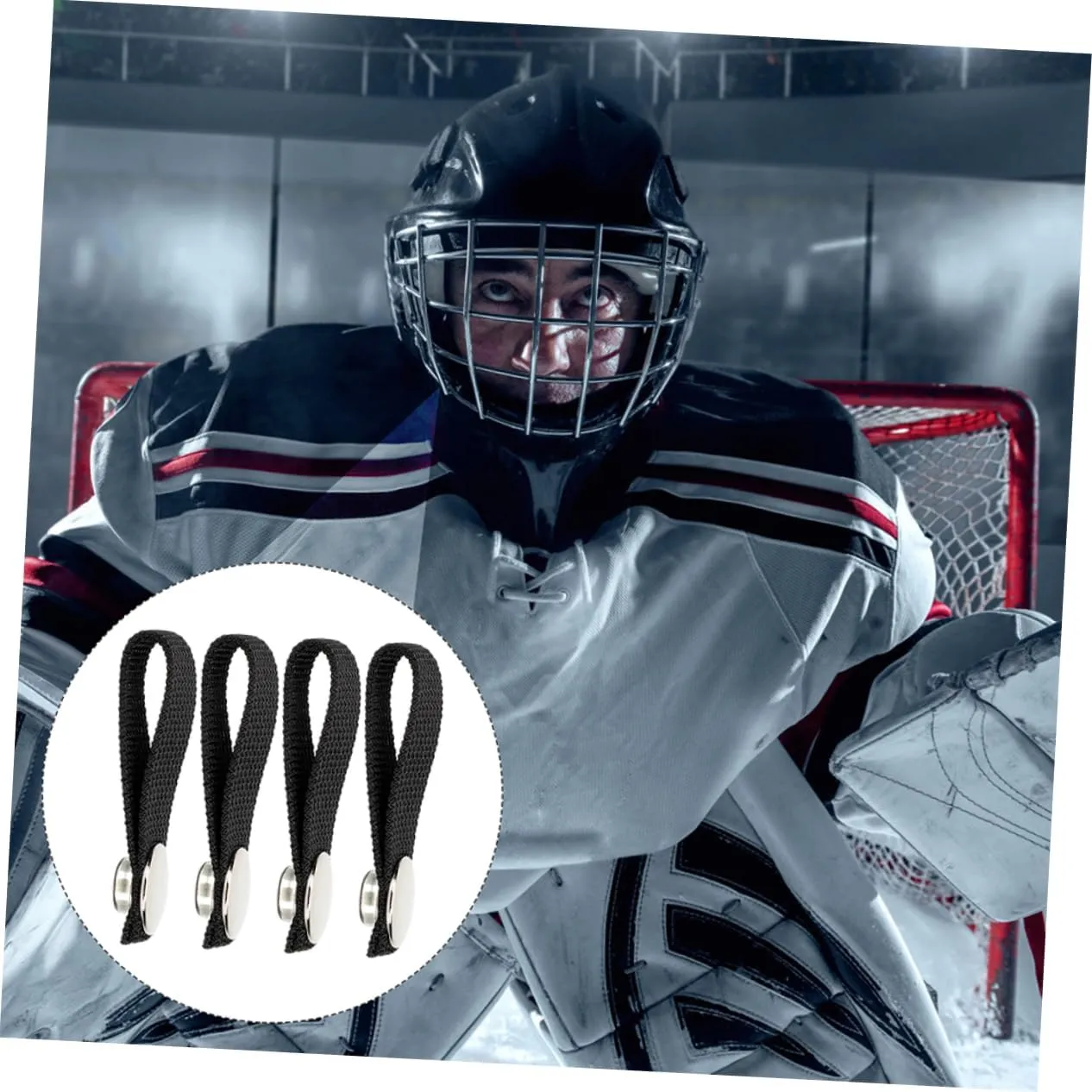 Gatuida Hockey Helmet Chin Strap 3 Pairs Detachable Chin Straps for Sports Helmets Aluminum Polyester Secure Fit