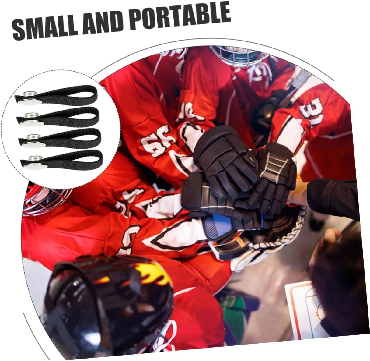 Gatuida Hockey Helmet Chin Strap 3 Pairs Detachable Chin Straps for Sports Helmets Aluminum Polyester Secure Fit