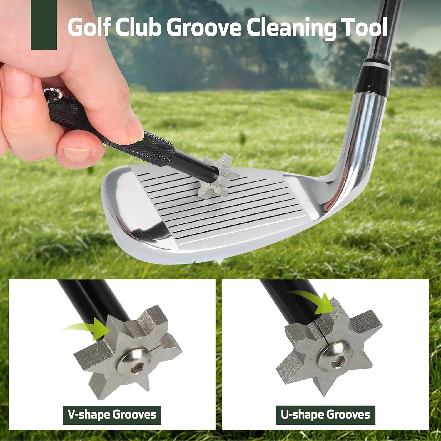Golf Club Cleaning Kit with Golf Club Cleaner with Water Golf Towel Divot Repair Tool Groove Sharpener Golf Ball Alignment Kit Complete Golf Cleaning Kit Golf Accessories for Women Men