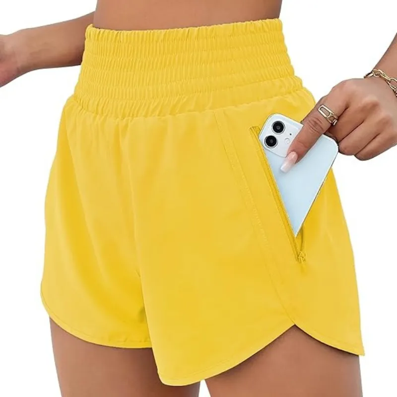 High Waist Workout Shorts – Lightweight and Quick-Dry Design