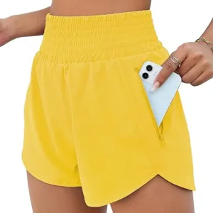 High Waist Workout Shorts – Lightweight and Quick-Dry Design