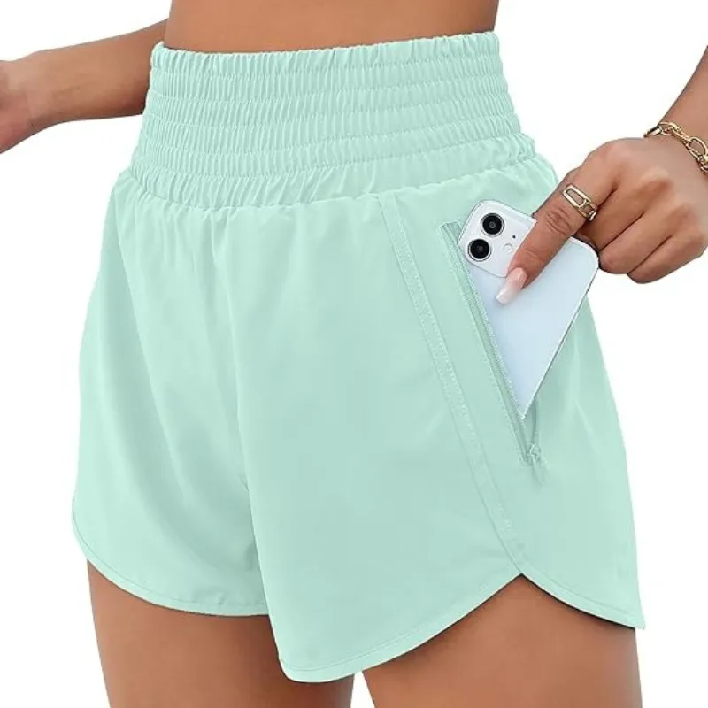 High Waist Workout Shorts – Lightweight and Quick-Dry Design