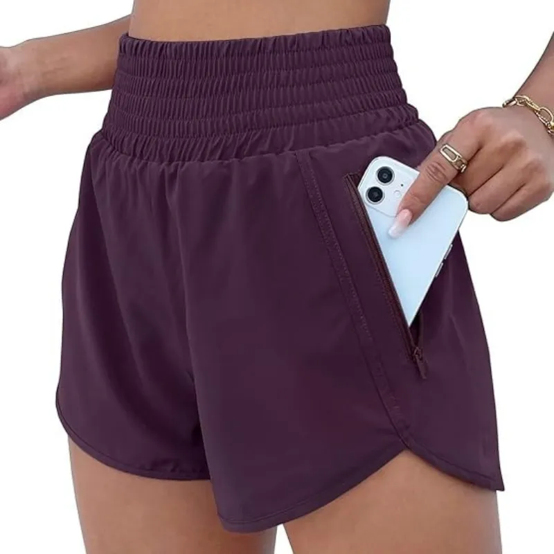 High Waist Workout Shorts – Lightweight and Quick-Dry Design
