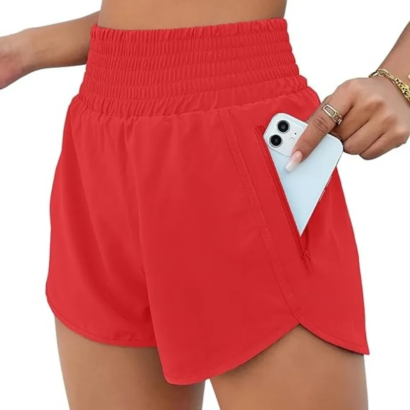 High Waist Workout Shorts – Lightweight and Quick-Dry Design