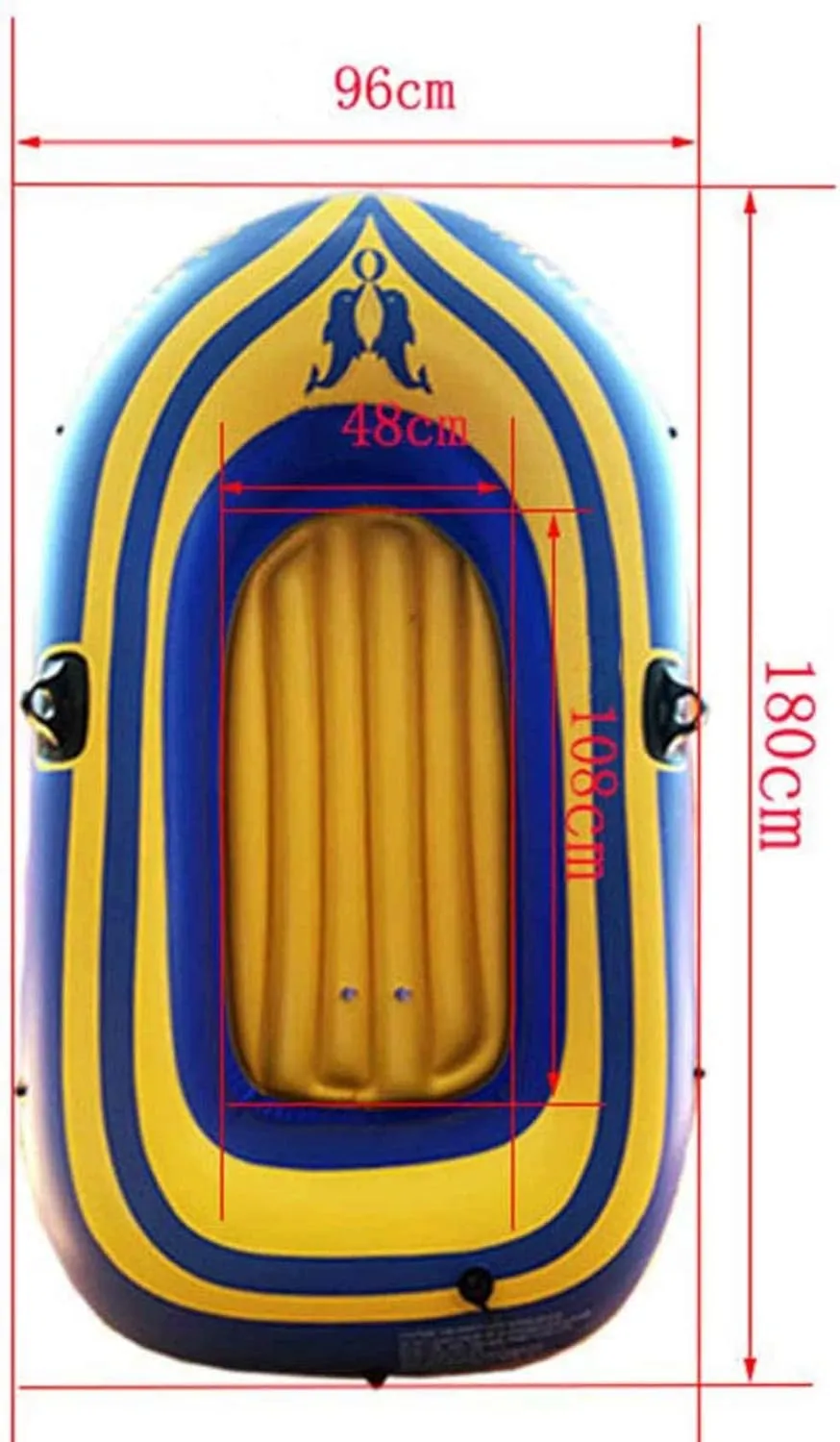 Inflatable Boat, Dinghy Rowing Inflatable Canoe, 2 Person Kayak with Inflatable Foot Pump for Water Sports, Pool Fishing,Blue