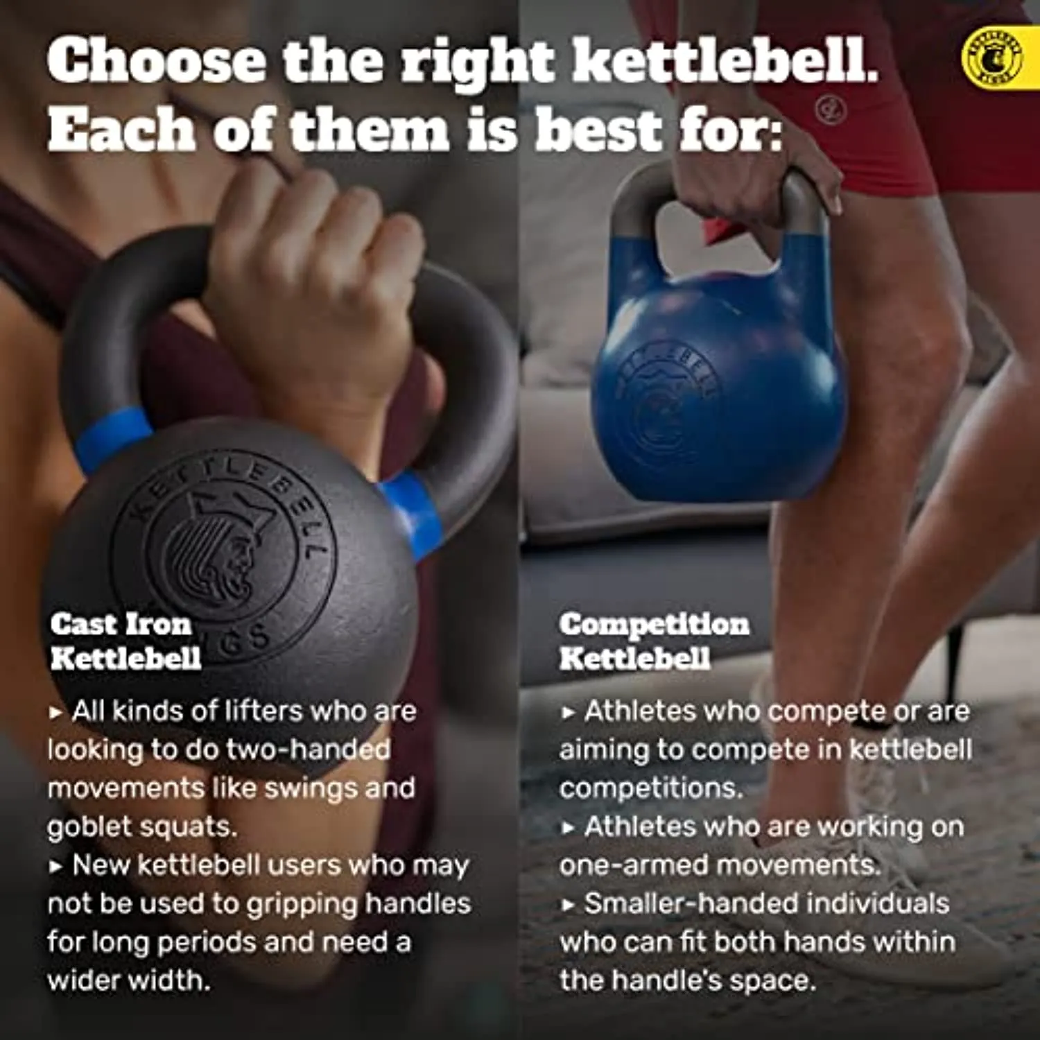 Kettlebell Kings | Kettlebell Weights | Powder Coat Kettlebell Weights For Women & Men | Powder Coating for Durability, Rust Resistance & Longevity | Lifetime Warranty | Weighted in Kilograms