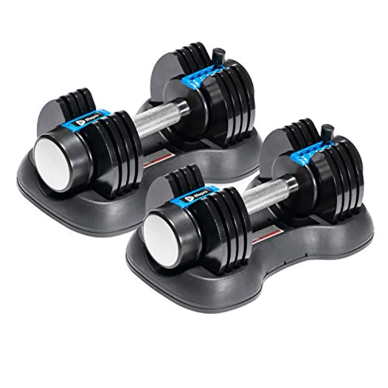 Lifepro Adjustable Dumbbell - 5-in-1, 25lb dumbell Adjustable Free Weights Plates and Rack - Hand Weights for Women and Men - Adjustable Weights, 5lb, 10lb, 15lb, 20lb, 25lb