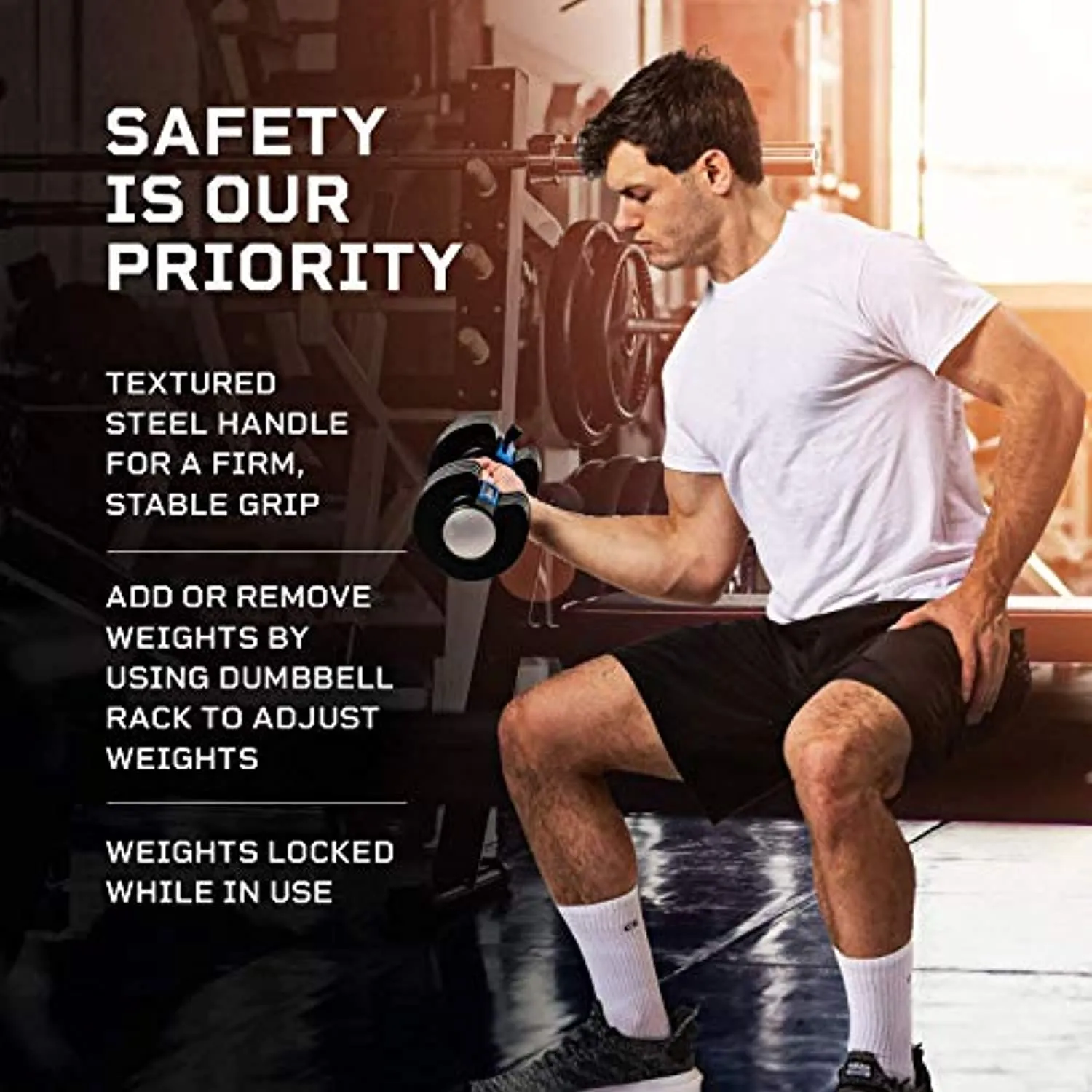 Lifepro Adjustable Dumbbell - 5-in-1, 25lb dumbell Adjustable Free Weights Plates and Rack - Hand Weights for Women and Men - Adjustable Weights, 5lb, 10lb, 15lb, 20lb, 25lb
