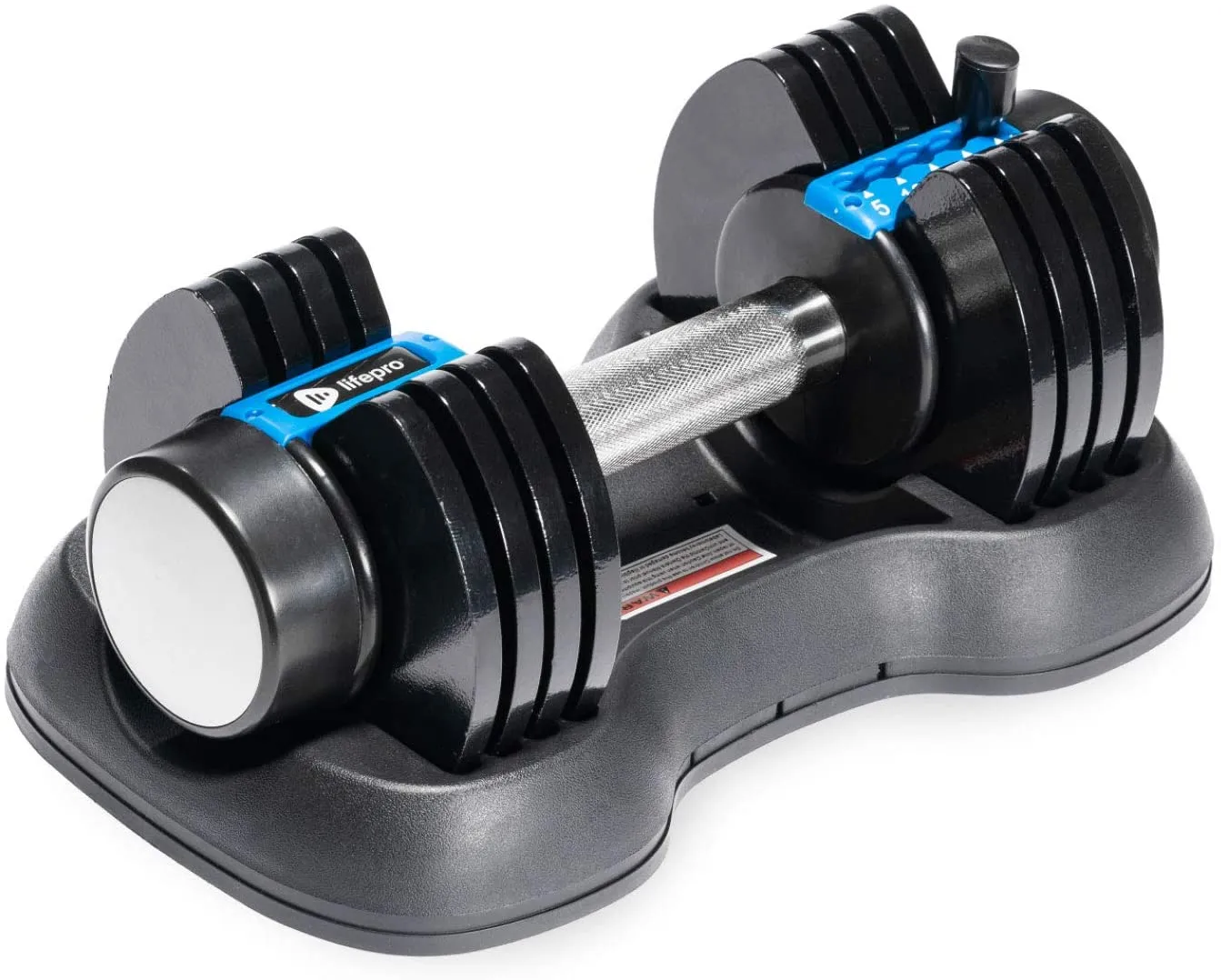 Lifepro Adjustable Dumbbell - 5-in-1, 25lb dumbell Adjustable Free Weights Plates and Rack - Hand Weights for Women and Men - Adjustable Weights, 5lb, 10lb, 15lb, 20lb, 25lb
