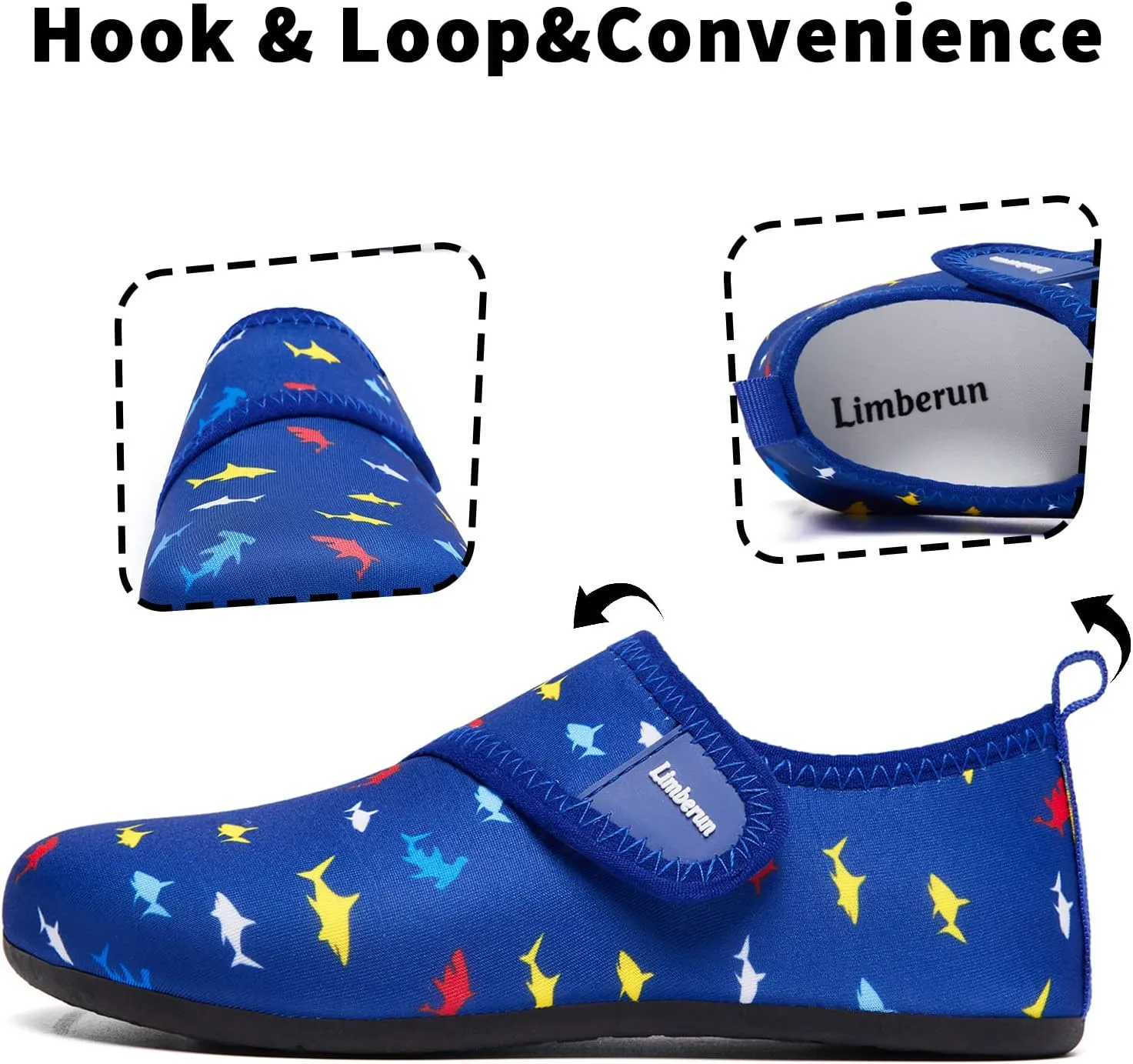 Limberun Water Shoes Kids Boys Girls Swim Aqua Sports Shoes Quick-Dry Barefoot Lightweight Pool Beach Non Slip Socks for Toddler Shoe