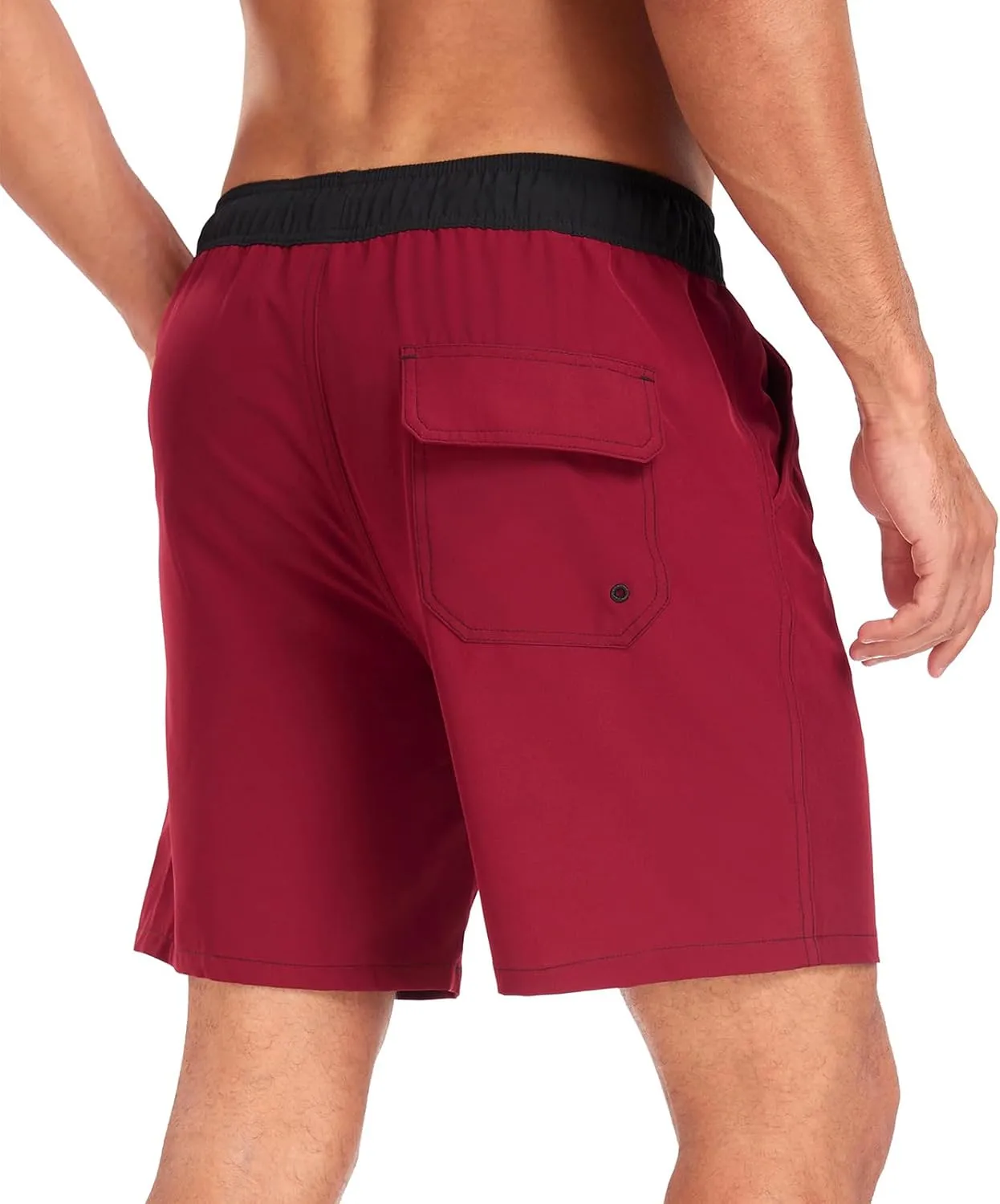 Mens Swim Trunks with Compression Liner 7 inch Inseam Bathing Suit Swim Shorts Men
