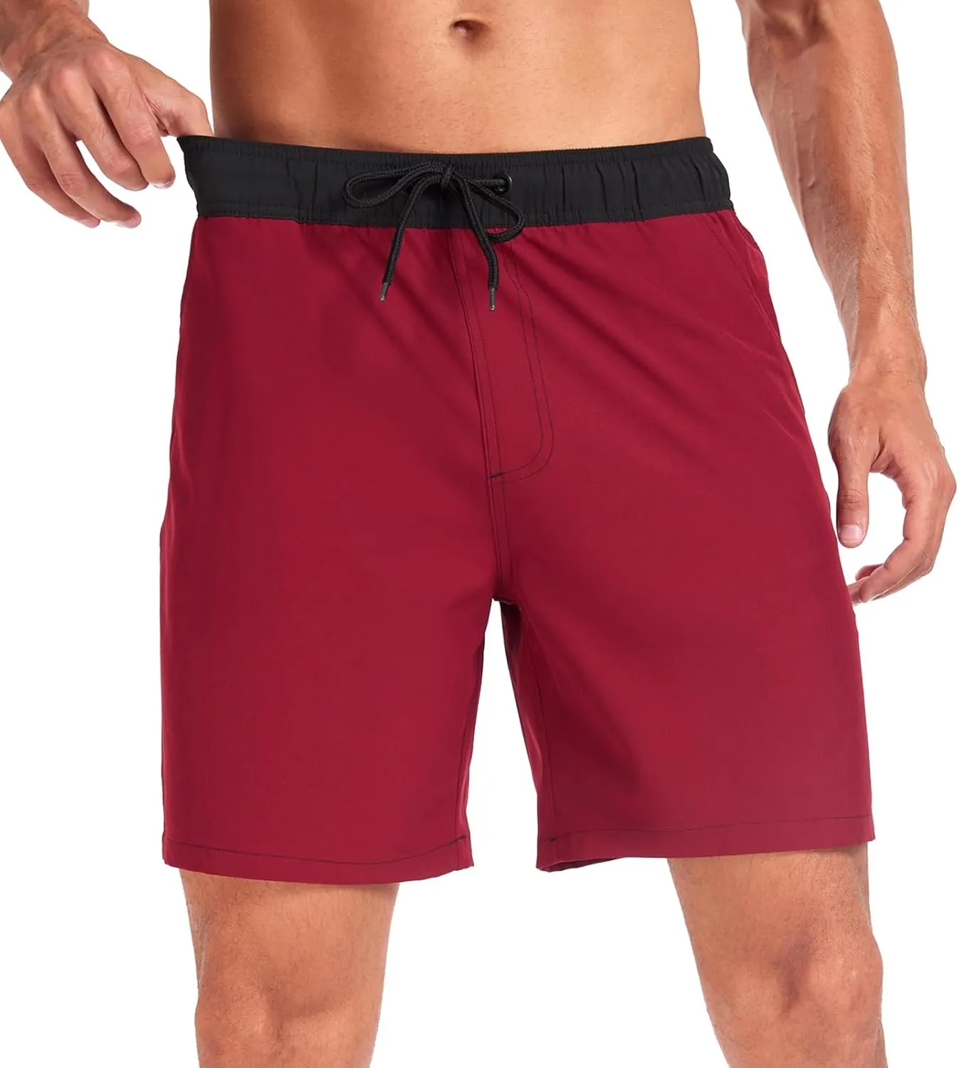 Mens Swim Trunks with Compression Liner 7 inch Inseam Bathing Suit Swim Shorts Men