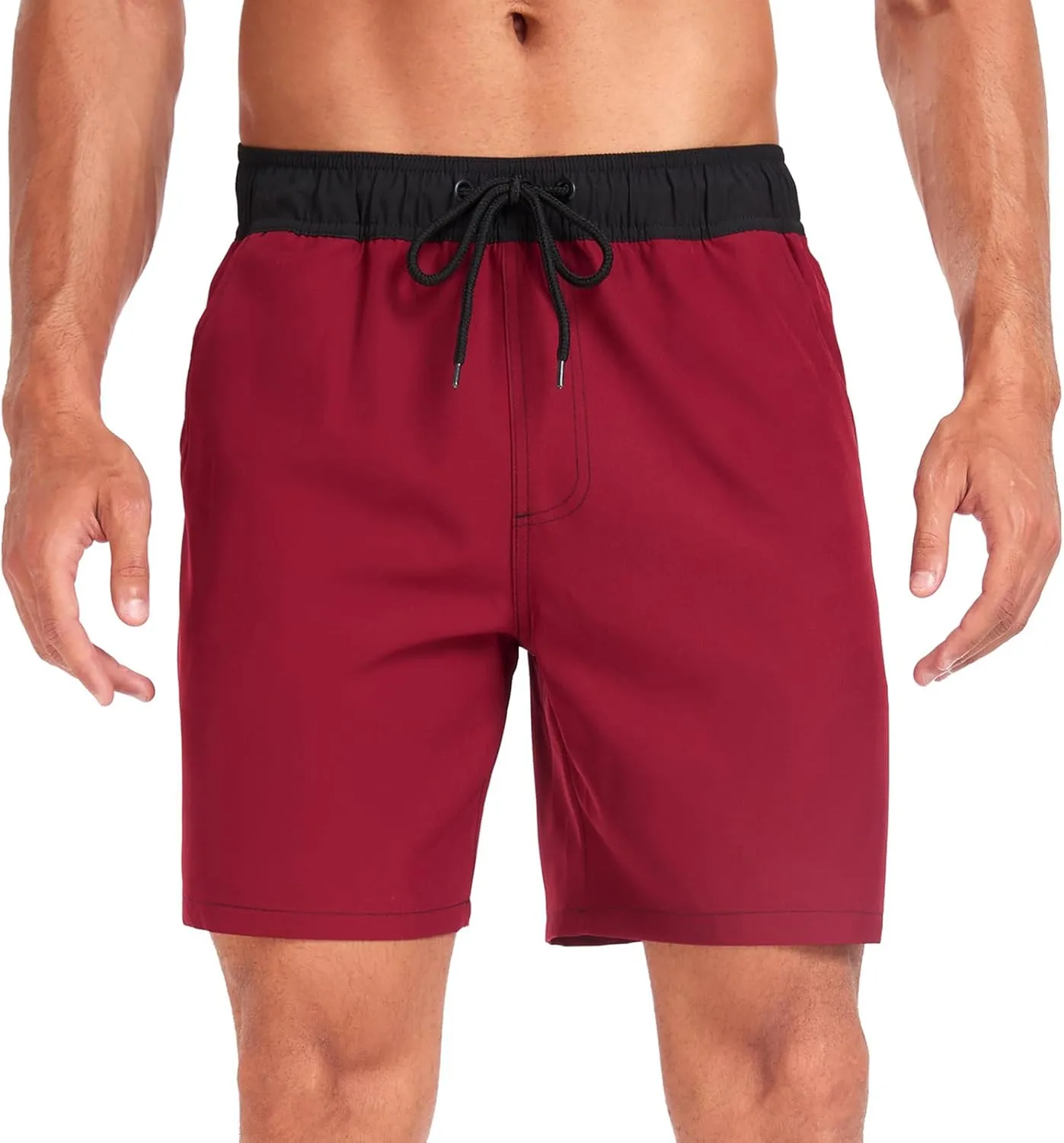 Mens Swim Trunks with Compression Liner 7 inch Inseam Bathing Suit Swim Shorts Men