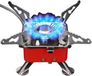 Mini Camping Stove, Folding Backpacking Camping Gas Stove Burner Lightweight Cooking Stove for Outdoor Camping Hiking Backpacking Road Trip