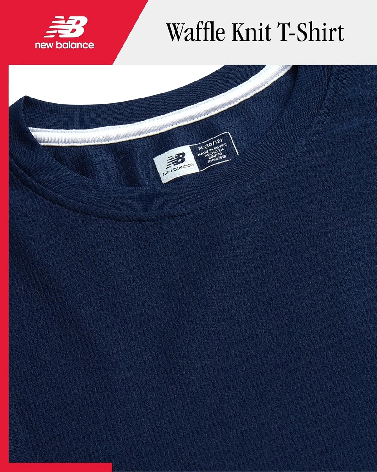 New Balance Boys' Long Sleeve Shirt - Athletic Performance Thermal Base Layer Waffle Knit T-Shirt for Boys (Sizes: 8-20)